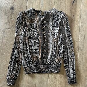 Vintage Leopard Blouse | Size Small